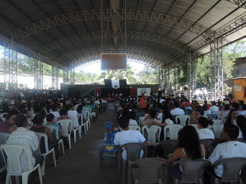 El Poli - The local meeting place for soccer, and local events, such as a Sandinista rally being held in this photo.